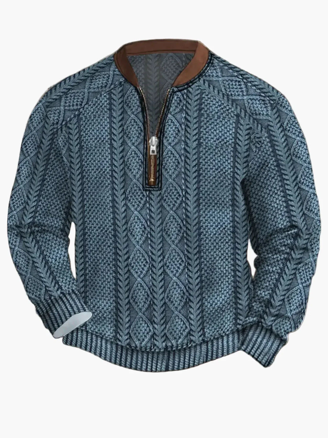 Stilla | Strikpullover med Lynlås - Moderne Fritidslook til Efterår og Forår