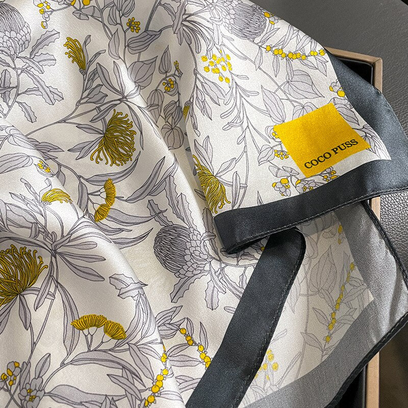 Stilla | 100% Silke Kvadrat Hvid Kvinder