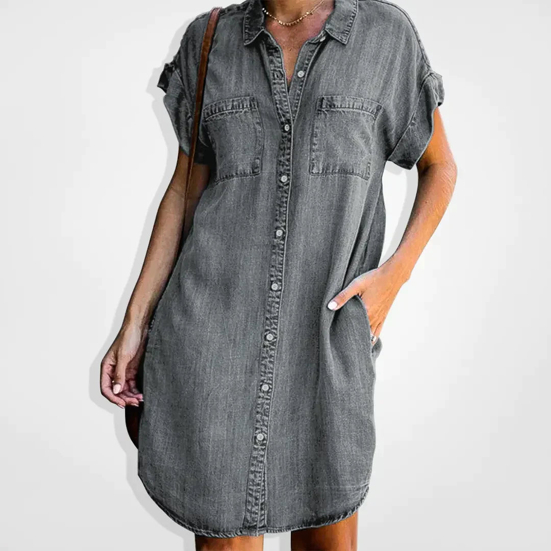 Stilla | Klassisk Denim Kjole