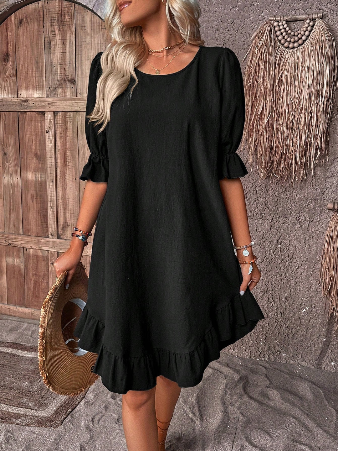 Stilla | Kjole Med Elegante Ballonsleeves