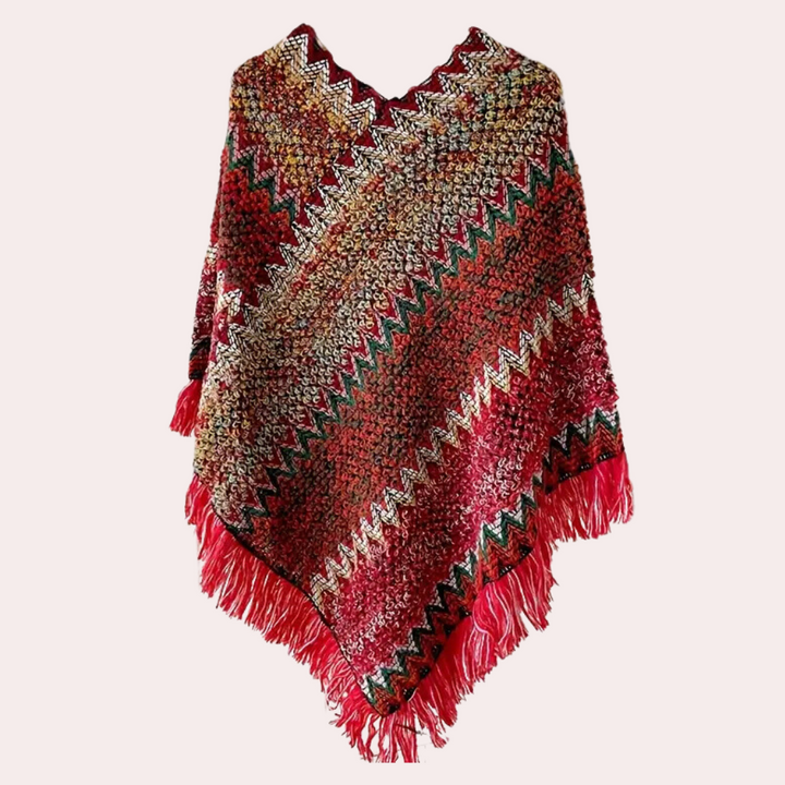 Stilla | Strikket Poncho Sjal til Damer