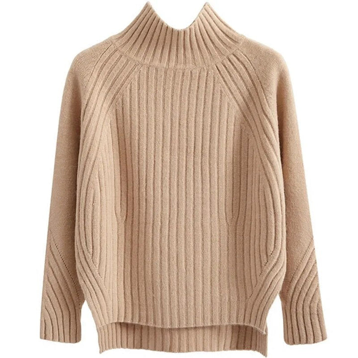 Stilla | Strikpullover med Halv Rullekrave