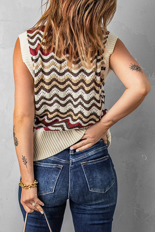 Stilla | Strikket Rainbow Tank Trøje
