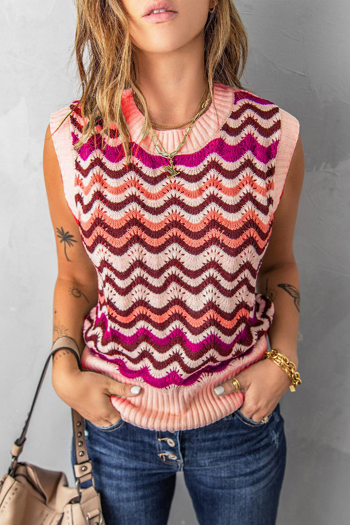 Stilla | Strikket Rainbow Tank Trøje