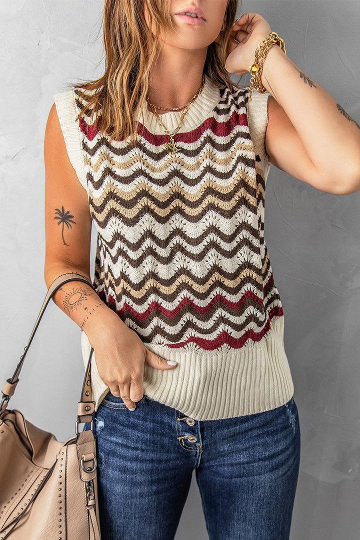 Stilla | Strikket Rainbow Tank Trøje
