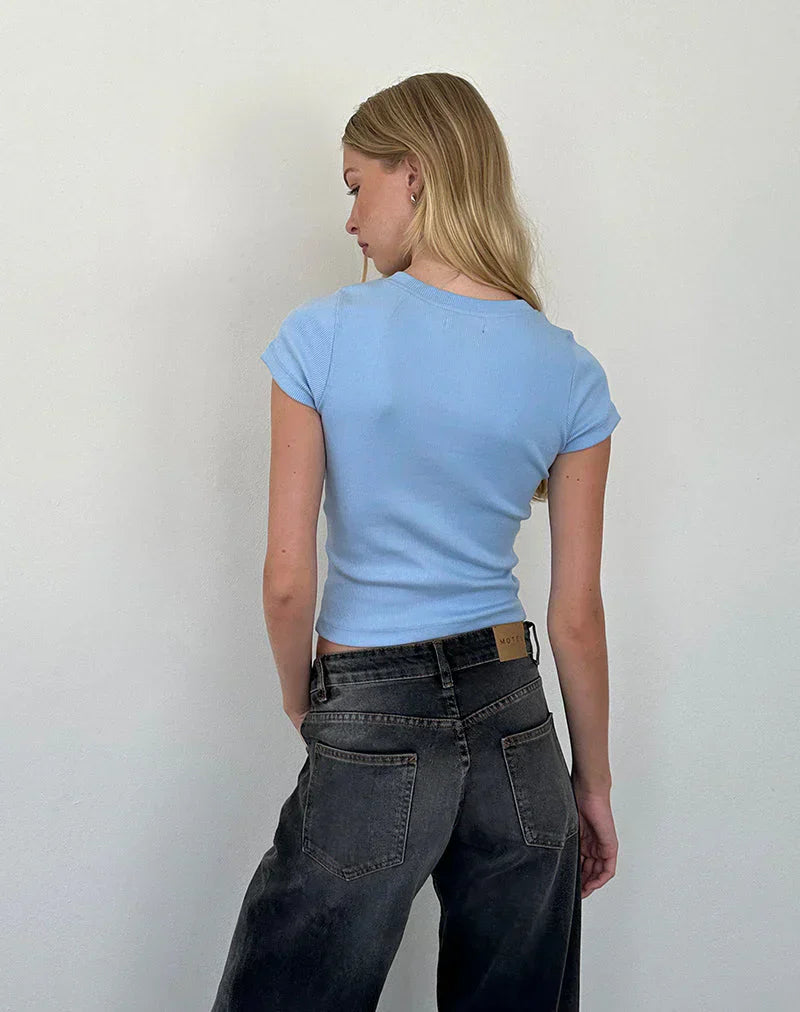 Stilla | T-Shirt Baby med broderet knude