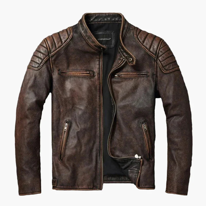 Stilla | Bikerjakke I Klasisk Moto-Stil - Slim Fit Mode Overgangsjakke til Fritid og Hverdag