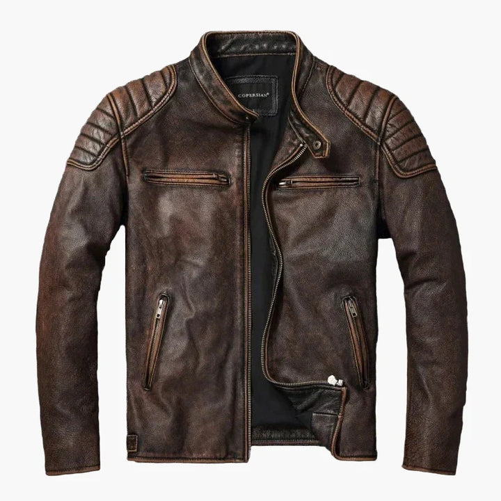 Stilla | Bikerjakke I Klasisk Moto-Stil - Slim Fit Mode Overgangsjakke til Fritid og Hverdag