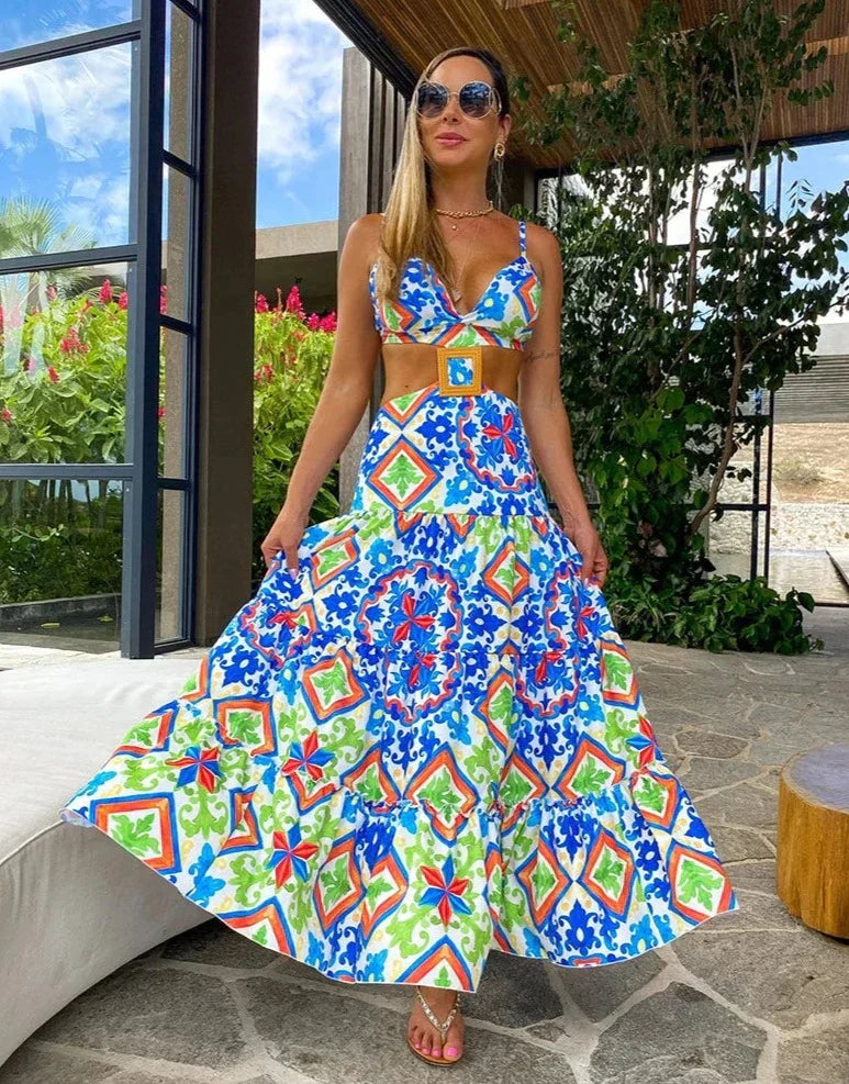 Stilla | Stilfuld Strandkjole Med Print