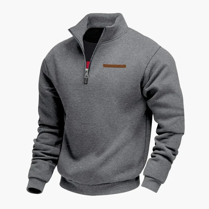 Stilla | Halvzip Sweatshirt Fritidstrøje med Ståkrave - Perfekt til Rejser og Hverdag