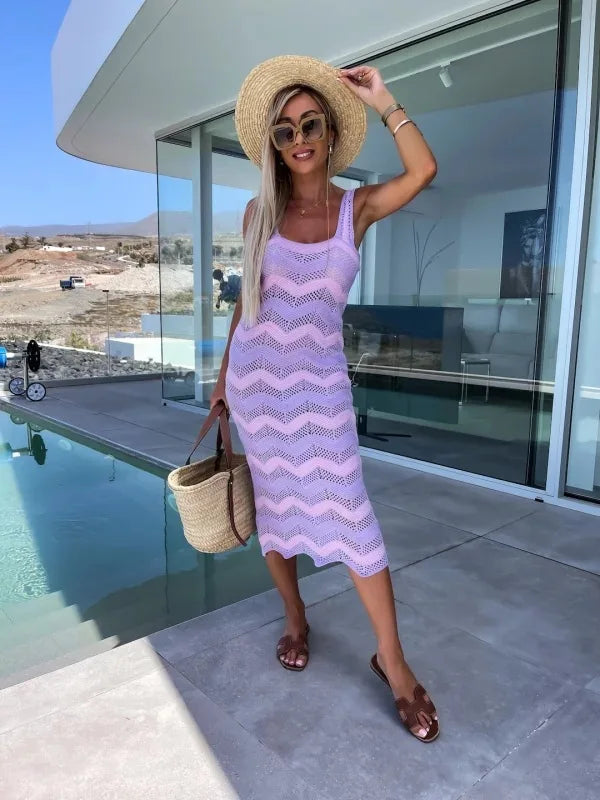 Stilla | Bodycon Strik Lang Kjole