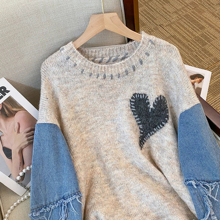 Stilla | Stilfuld hjertepullover til damer