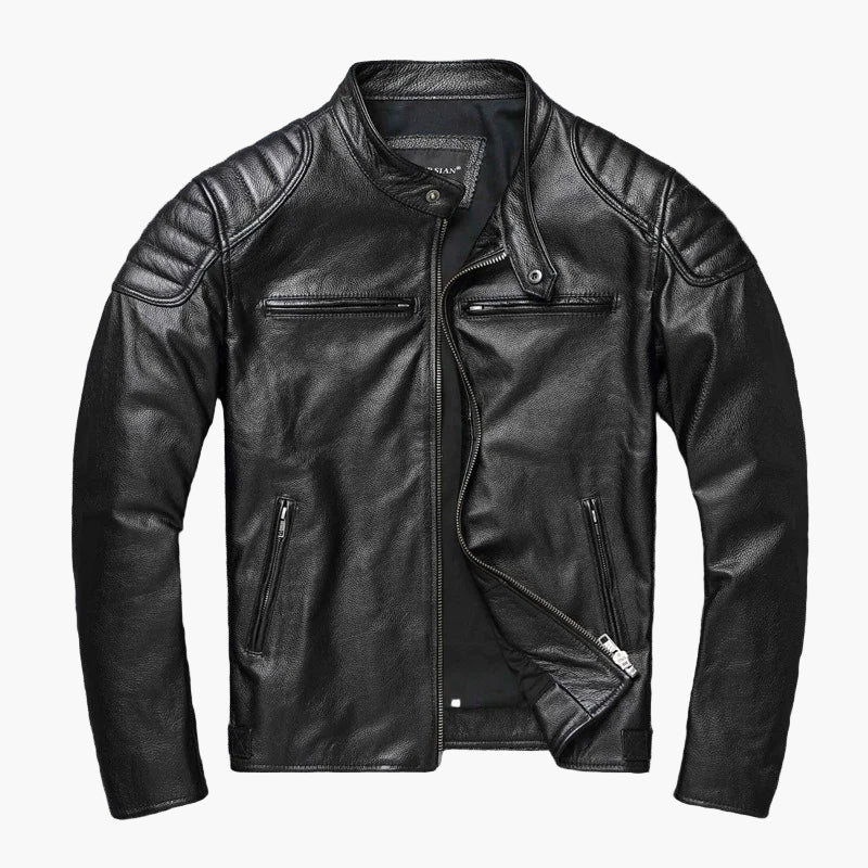 Stilla | Bikerjakke I Klasisk Moto-Stil - Slim Fit Mode Overgangsjakke til Fritid og Hverdag