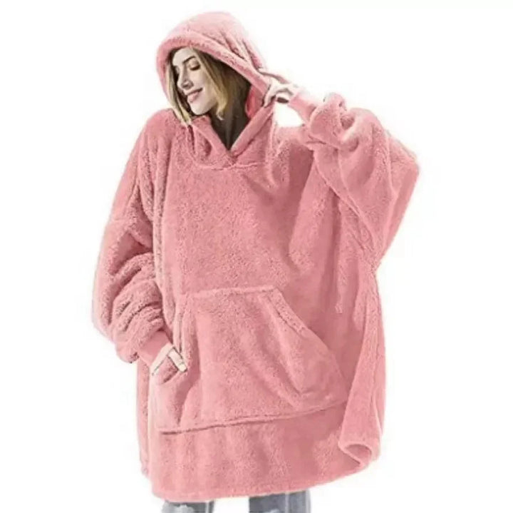 Stilla | Overdimensioneret flannel tæppe hoodie til mænd & kvinder