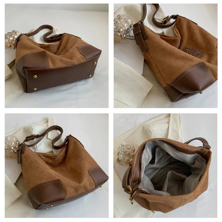 Skovae | Dame Luxus Mærke Messenger Tasker Retro Brun Crossbody Tote Tasker Spand Clutch Taske Indkøb Stor Kapacitet Rejsetaske
