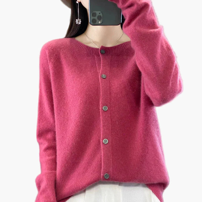 Stilla | Klassisk Strik Cardigan - Elegant Hverdagsstil til Kontor & Fritid