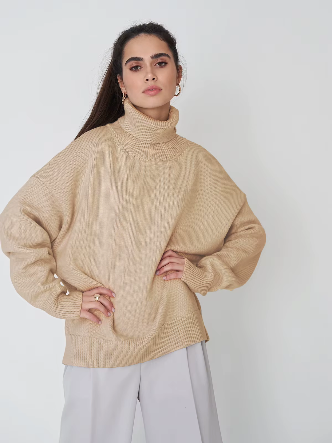 Stilla | S tørremaskinen Oversize-sweater med høj hals