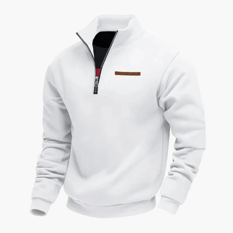 Stilla | Halvzip Sweatshirt Fritidstrøje med Ståkrave - Perfekt til Rejser og Hverdag