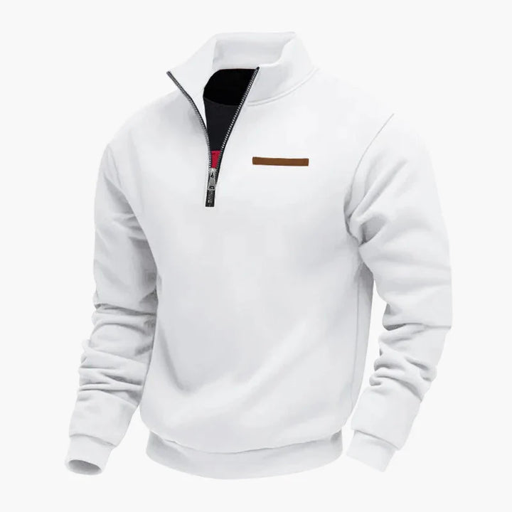 Stilla | Halvzip Sweatshirt Fritidstrøje med Ståkrave - Perfekt til Rejser og Hverdag