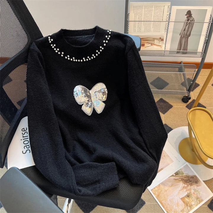 Stilla | Elegant pullover med sløjfe til damer