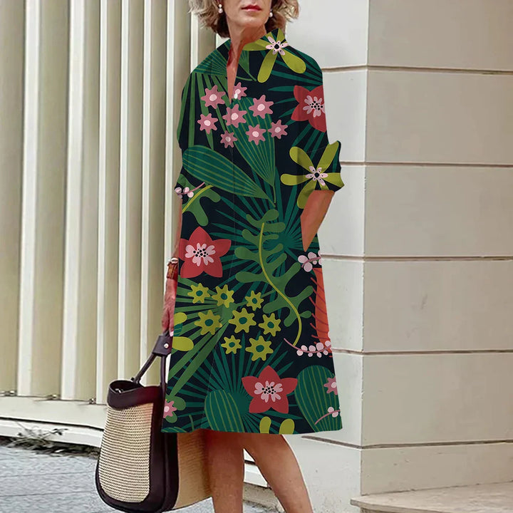 Stilla | Elegante Blonder Skjorte Kjole