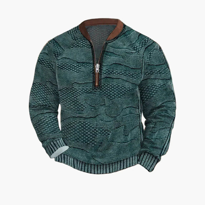 Stilla | Strikpullover med Lynlås - Moderne Fritidslook til Efterår og Forår