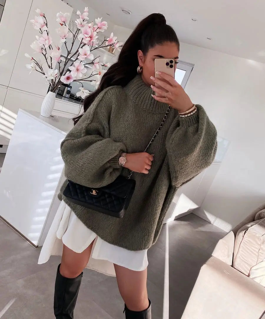 Stilla | Casual Pullover Med Rund Halsudskæring Af Strik Og Lange Ærmer Til Dame