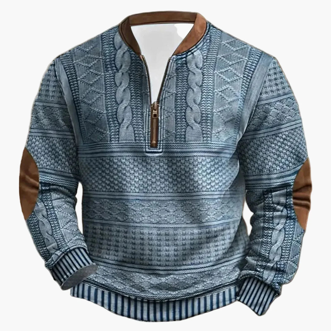 Stilla | Outdoor Casual Pullover med Ståkrave og Lynlås - Moderne Fritidstrøje til Hverdag og Fritid
