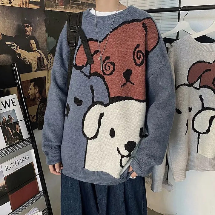 Stilla | Varm Pullover Med Hundemønster