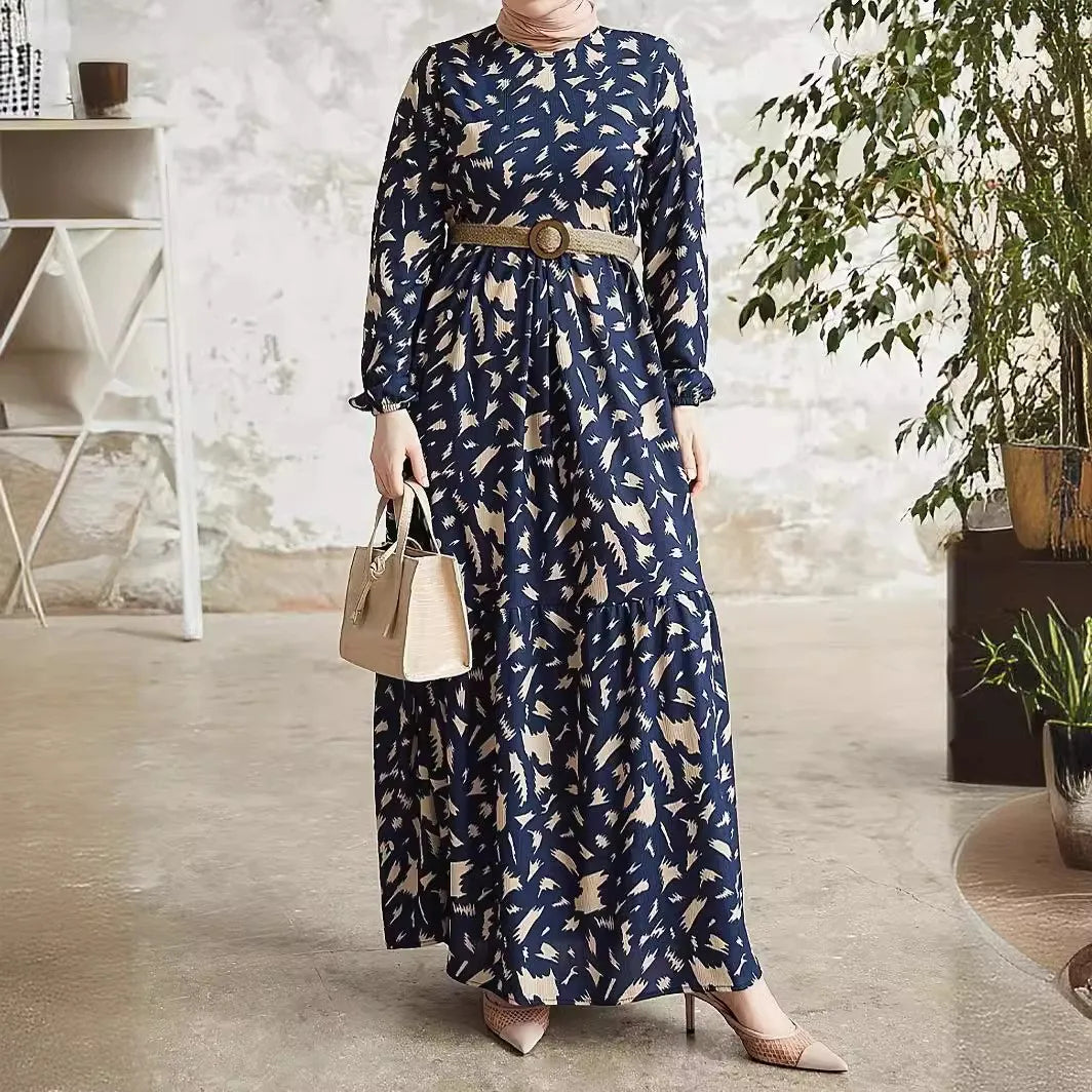 Stilla | Elegant Trykt Langkjole