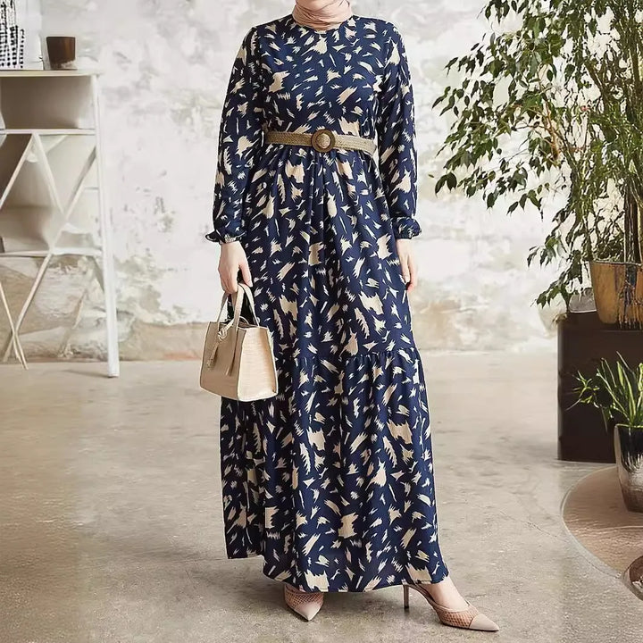 Stilla | Elegant Trykt Langkjole
