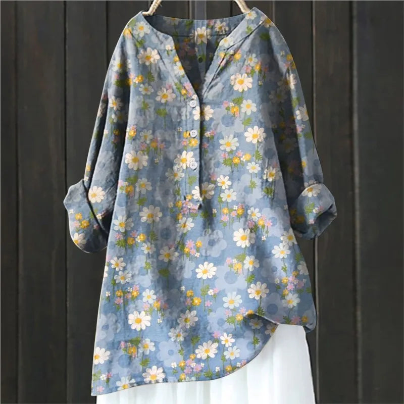 Skovae | Langærmet bluse med blomstermønster