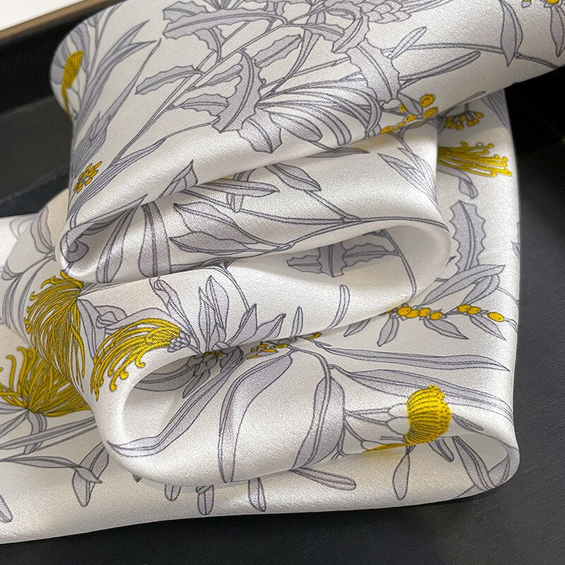 Stilla | 100% Silke Kvadrat Hvid Kvinder