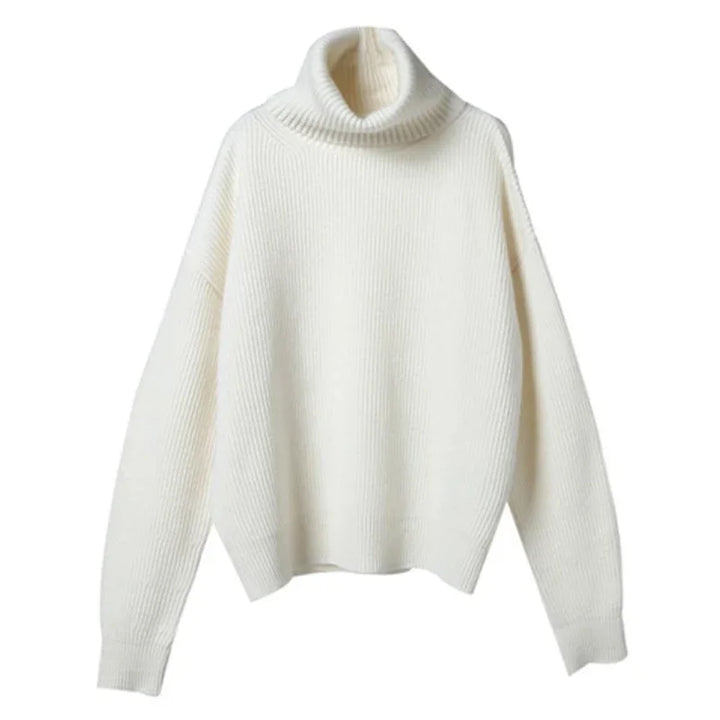 Stilla | Rullekrave Sweater Oversized Stil til Fritid og Kontor