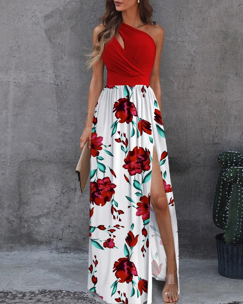 Stilla | Elegante En Skulder Maxi Kjole