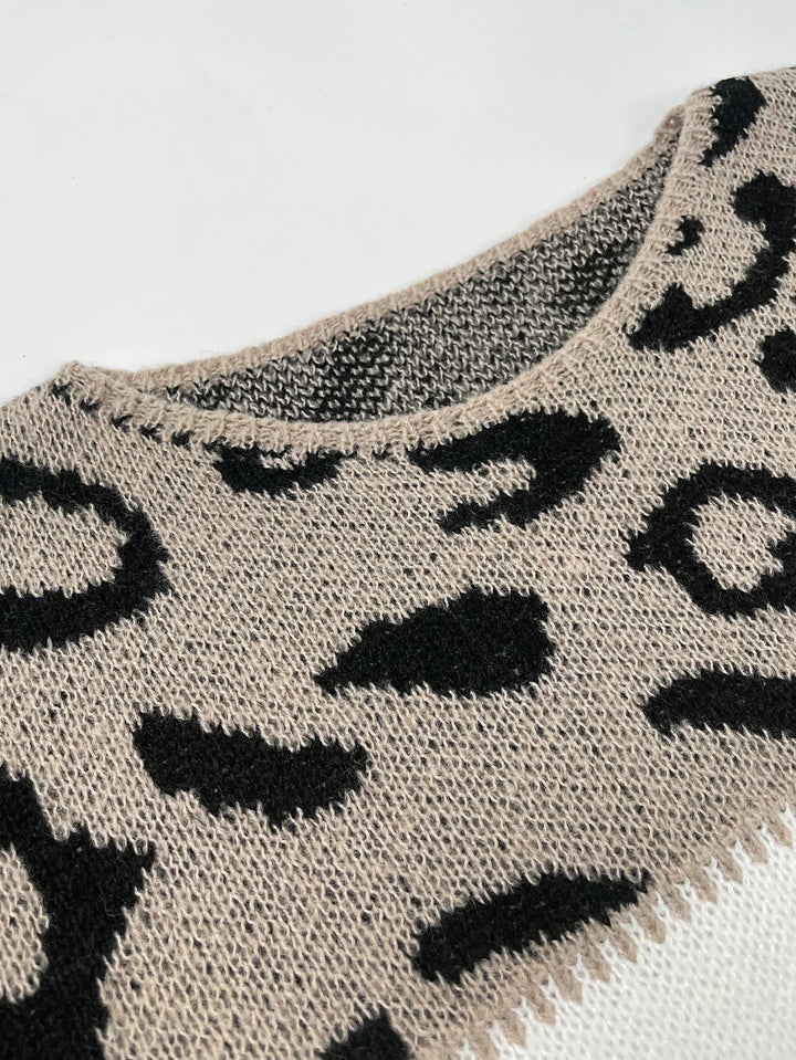 Stilla | Leo-print strikpullover