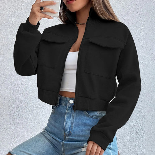 Stilla | Elegant Crop Top Med Lynlås