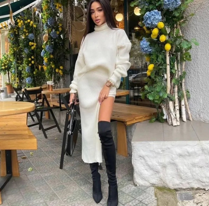 Stilla | Strikket Højhalset Sweater