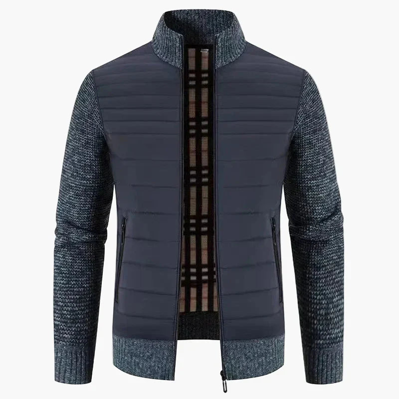 Stilla | Strikjakke I Koreansk Stil - Fashionable Slim Fit Overgangsjakke til Fritid & Hverdag