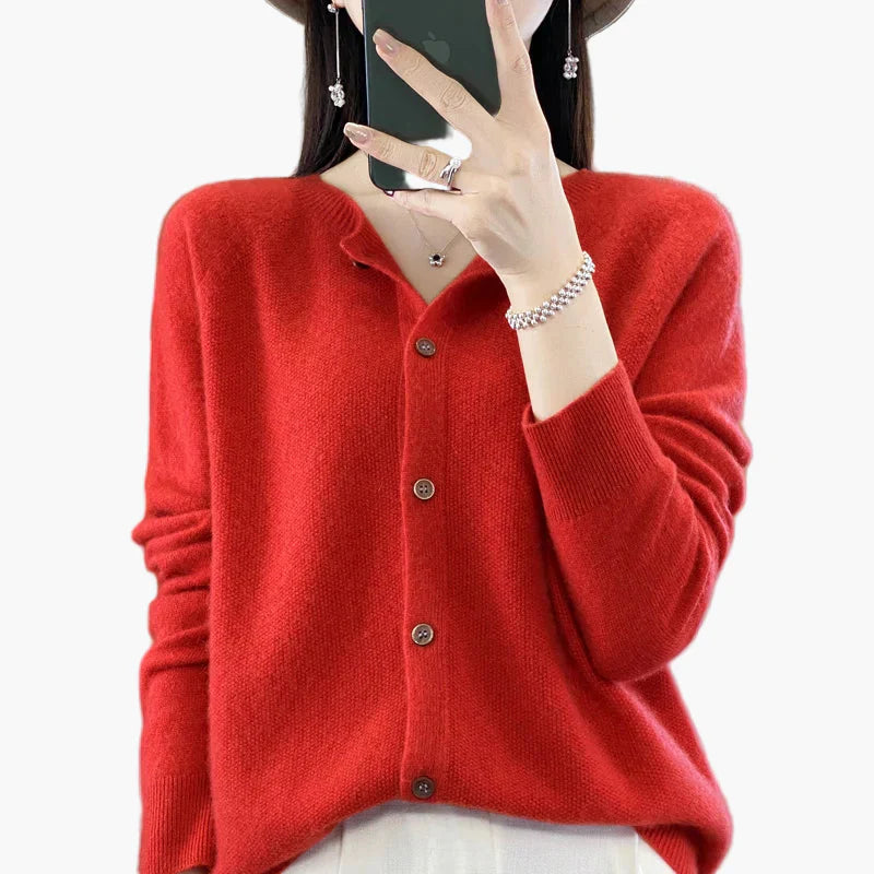 Stilla | Klassisk Strik Cardigan - Elegant Hverdagsstil til Kontor & Fritid
