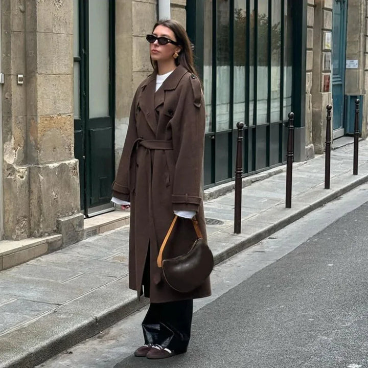 Stilla | Uldet Mid-Length/Kort Trenchcoat