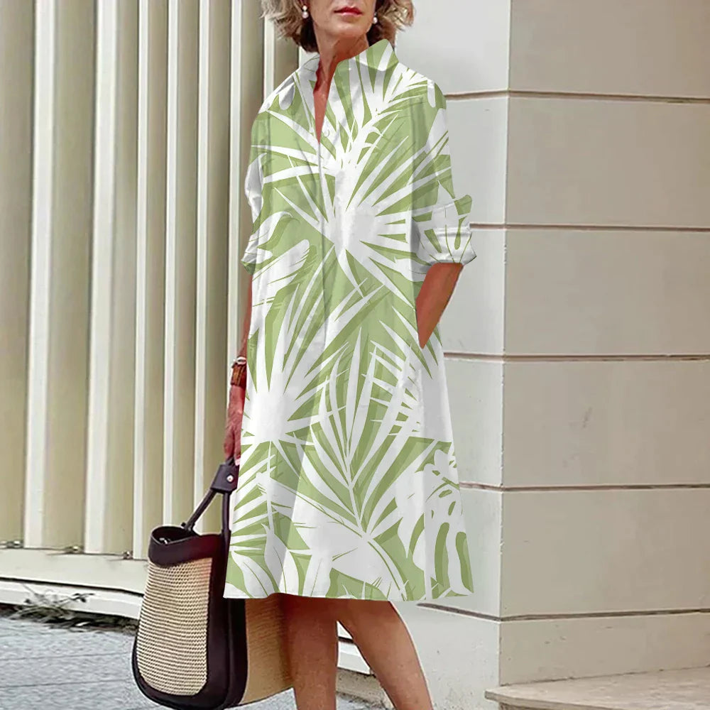 Stilla | Elegante Blonder Skjorte Kjole