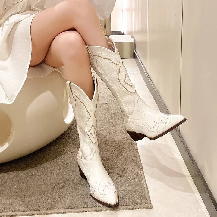 Stilla | Broderede Cowboy Støvler