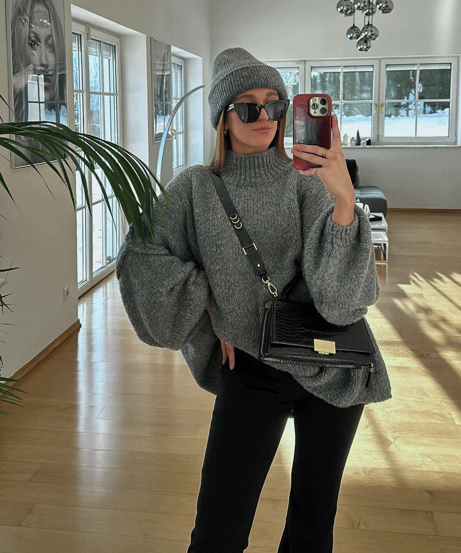 Stilla | Casual Pullover Med Rund Halsudskæring Af Strik Og Lange Ærmer Til Dame