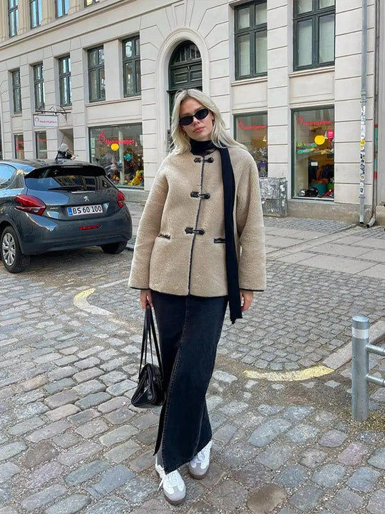 Stilla | Toggle Front Overdimensioneret Frakke Casual Fritidsbeklædning