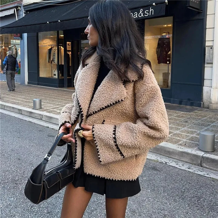 Stilla | Fleece Jakke Beige Varm og Behagelig