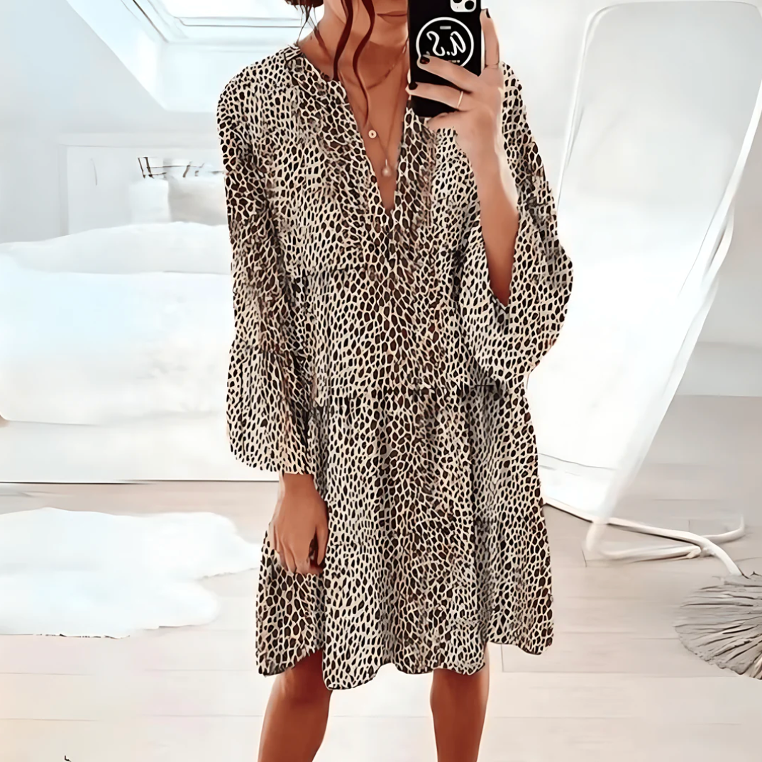 Stilla | Kjole med Leopardprint