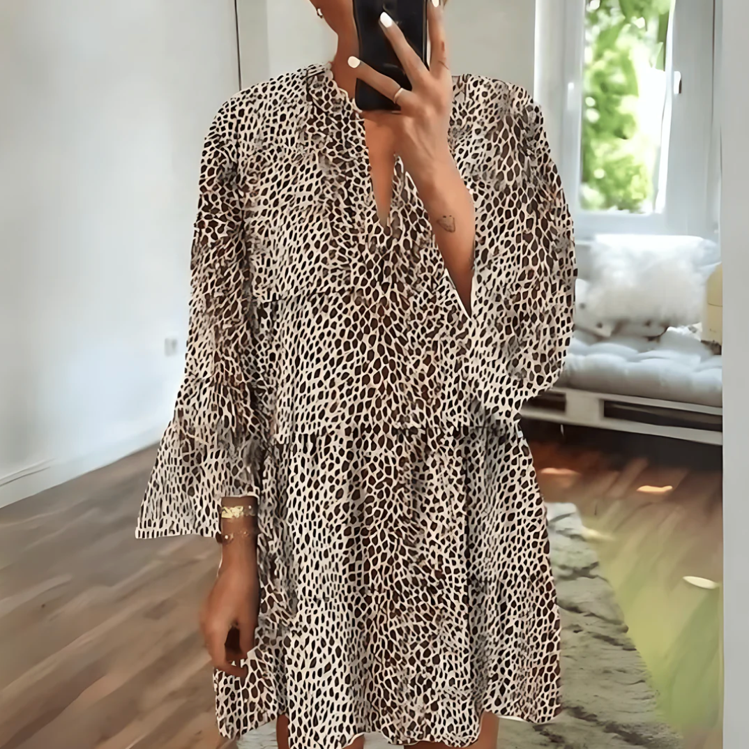 Stilla | Kjole med Leopardprint