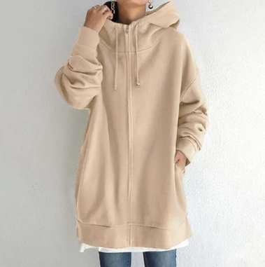 Stilla-Hoodie med lynlås til efterår/vinter