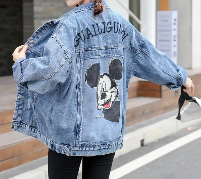 Stilla | Cool Design Jeansjakke Mus Dame